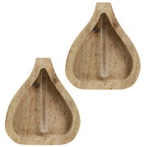 gjenstander Mini vase glass reagensrør klar tre dekorasjon natur H17cm 2stk