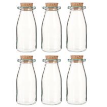 gjenstander Minivaser glassvaser med kork H13,5 cm Ø5,5 cm 6 stk