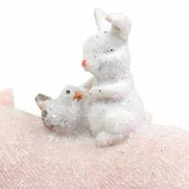 gjenstander Dekorativ figur sett piggy med dyrevenner 9,3cm × 7,5 / 8,5cm 2stk