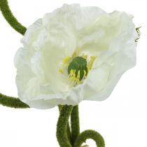 Kunstig blomst Kunstig valmue maisrose hvit L55/60/70 cm Sett med 3