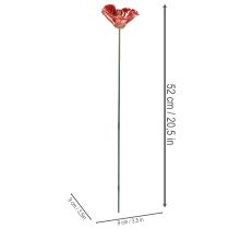 gjenstander Hagepike av valmue i keramikk, uvanlig design for blomsterbed, 52 cm, 2 stk.