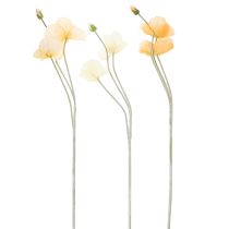 gjenstander Kunstig valmueblomst til bryllupsdekorasjon og design, 95 cm, 3 stk.