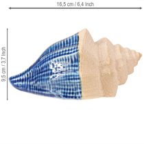 gjenstander Skalldekorasjon Maritim Keramikk Blå Beige 16,5×11×9,5cm 2 stk.