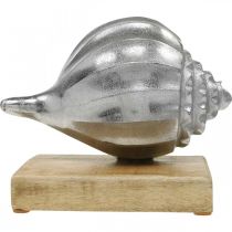 gjenstander Skall laget av metall, maritim dekorasjon for å plassere sølv, naturlige farger H15cm B18,5cm