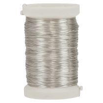 Blomstertråd myrtråd dekorativtråd sølv 0,30mm 100g 3stk