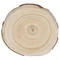 gjenstander Treskive, blåklokketre, naturlig, Ø30-35cm, DIY-treskive, Paulownia