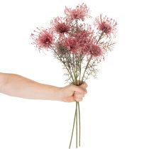 gjenstander Kunstig blomst nålepute protea blomstrende gren 65 cm 3 stk