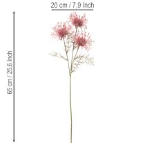 gjenstander Kunstig blomst nålepute protea blomstrende gren 65 cm 3 stk