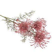 gjenstander Kunstig blomst nålepute protea blomstrende gren 65 cm 3 stk