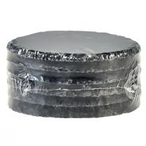 gjenstander Naturskiferplate runde understell sort Ø10cm 6 stk