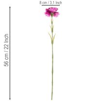 gjenstander Kunstig nellik, tofarget, lang stilk 56 cm, bukett med 8
