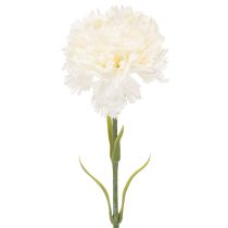 gjenstander Kunstig nellikblomst med stilk til buketter og kranser, 56 cm, 8 stk.