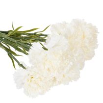 gjenstander Kunstig nellikblomst med stilk til buketter og kranser, 56 cm, 8 stk.