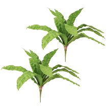 gjenstander Nest bregne kunstige planter i grønt 5,5×22cm 2stk