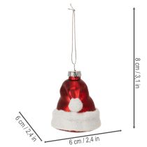 gjenstander Julekule i glass, 8 cm, 6 stk.
