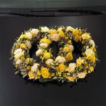 gjenstander Blomsterskum bilarrangement dobbel ring 55×39cm H6cm 1 stk