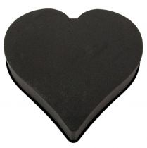 Blomsterskum hjertskum svart 38cm 2stk