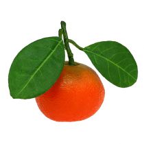 Oransje mini med blad 5cm 8stk