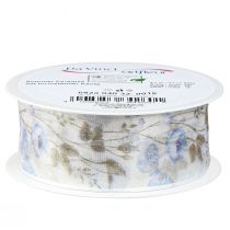 gjenstander Organza bånd blomster blå dekorasjonsbånd organza stoff 40mm 15m