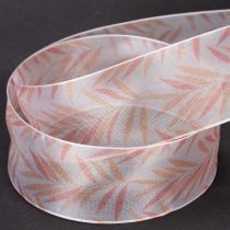 gjenstander Organzabånd, chiffonbånd, jungeloransje, 40 mm, 15 m