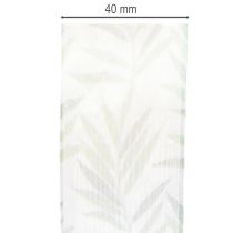 gjenstander Organzabånd, chiffonbånd, grønt plantebånd, 40 mm x 15 m