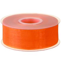 gjenstander Organza bånd gavebånd oransje bånd kant 40mm 50m