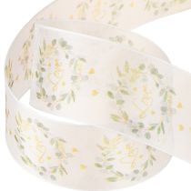 gjenstander Organzabånd bryllupsdekorasjonsbånd «Kjærlighet» hvit 40mm 15m