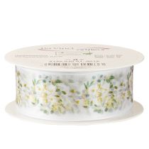 gjenstander Organzabånd bryllupsdekorasjonsbånd «Kjærlighet» hvit 40mm 15m