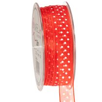 gjenstander Bånd med prikkete mønster for allsidig sesongbasert gaveinnpakning, 1,5 cm bredt, 20 m langt