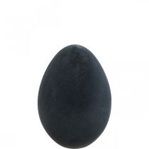 gjenstander Påskeegg plastdekor egg svart flokket 25cm