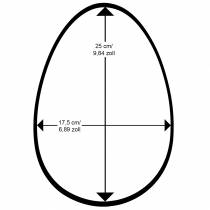 gjenstander Påskeegg flokket H25cm Fargede egg Påskepynt