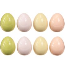 gjenstander Påskeegg keramikk egg dekorasjon pastell skinnende 5×6cm 8 stk