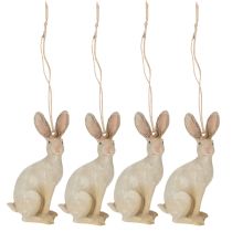 gjenstander Påskeharefigur til oppheng påskepynt polyresin H9,5cm 4stk