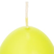 gjenstander Påskelys, eggformede, eggformede påskelys, limegrønne, 9 cm, 20 timer, 6 stk.