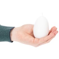 gjenstander Påskelys, eggformede, spesielle lys til påske, hvite, 9 cm, 6 stk.
