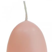 Påskelys eggeform, eggelys påske Fersken Ø4,5cm H6cm 6stk