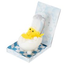 gjenstander Påskekyllingdekorasjon, chenillekylling i badekaret, gul, 9 cm