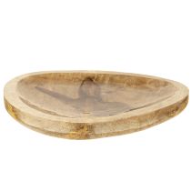 gjenstander Påskeplate Dekorativ treplate Kanin i Egg Natural 25x26cm