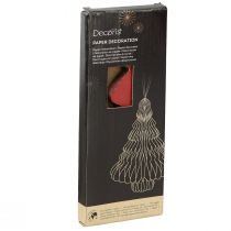 gjenstander Papir juletre Bordeaux juleanheng H20cm