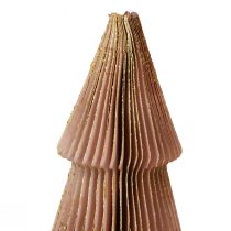 gjenstander Papir juletre lite burgunder H30cm