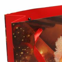 Gaveposer julemotiv julenisse rød 20cm × 30cm × 8cm sett med 2 stk.