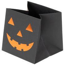 gjenstander Papirpose med gresskaransikt, Halloween-dekorasjon 10 cm, 6 stk.