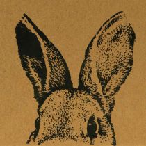 Gavepose påskepapirpose kaninbrun 12×6×15cm 8 stk