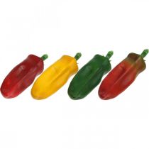 gjenstander Paprika utstillingsvindudekor, grønnsaksdekor, assorterte farger, H14cm, 4 stk