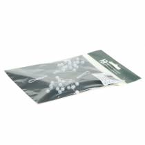 gjenstander Perlegren hvit L18cm 2 stk