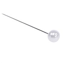 gjenstander Perlehodenåler hvit Ø8mm L65mm 55 stk