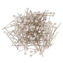 gjenstander Hvite perlehodede nåler, Ø4 mm, 40 mm