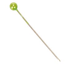 gjenstander Grønne perlehodede blomsternåler, allsidig bruk, Ø4 mm, 40 mm, 150 stk.