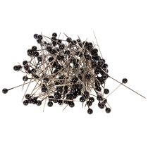 gjenstander Blomsternåler med sorte perlehoder, Ø4 mm, 40 mm, 150 stk.
