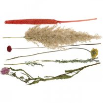 gjenstander Dekorativ tørket blomsterbukett, rosa villblomstblanding DIY-sett, kreativ borddekorasjon, 30–35 cm høy